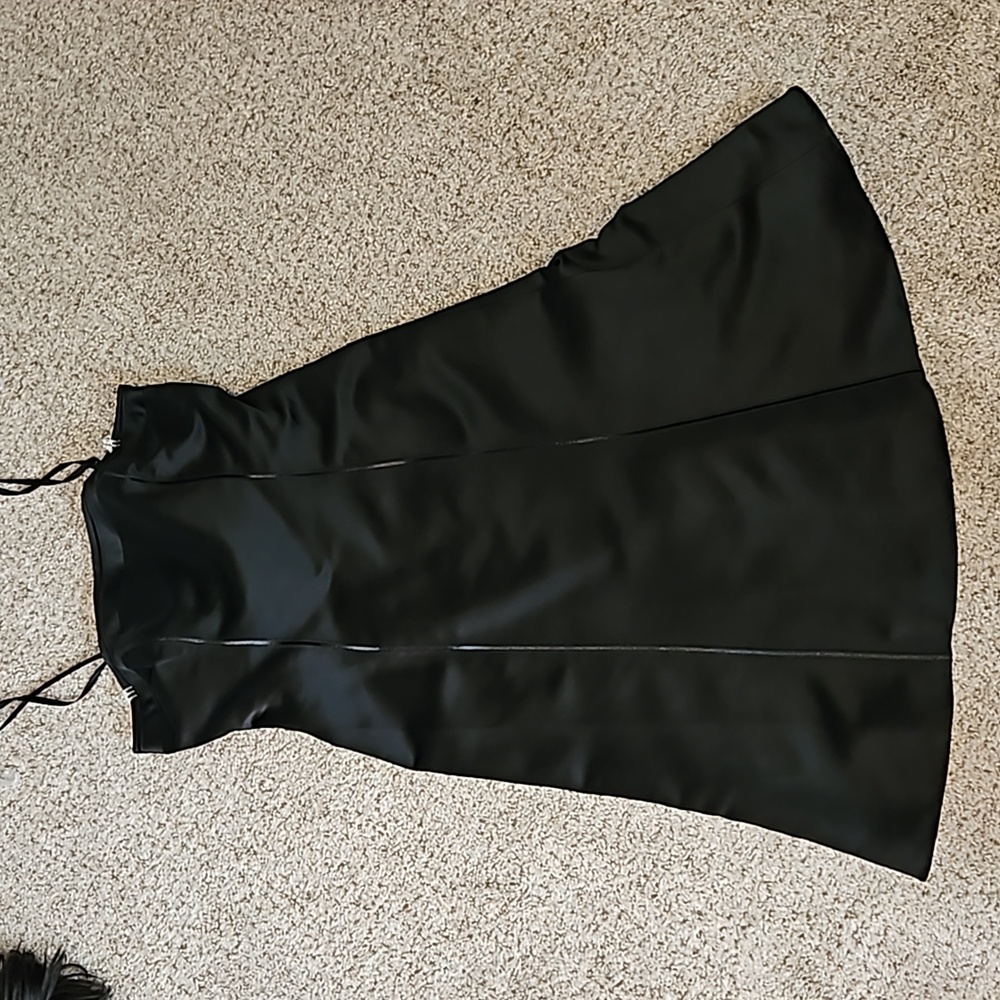 Ann Taylor Strapless Satin Midi Dress